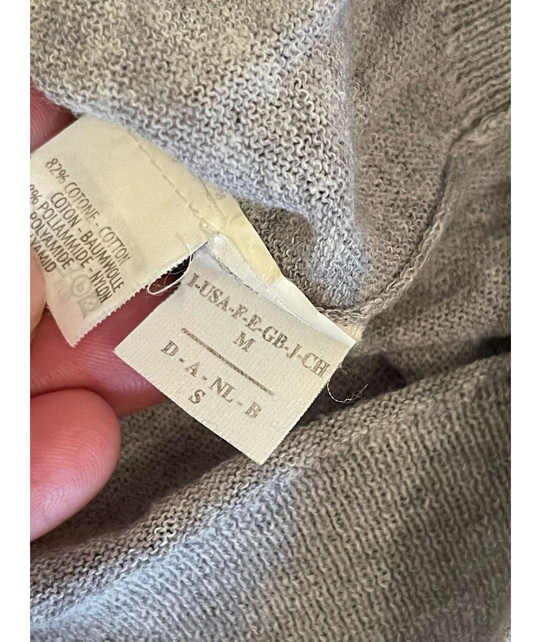 BRUNELLO CUCINELLI Серый хлопковый джемпер / свитер, фото 3