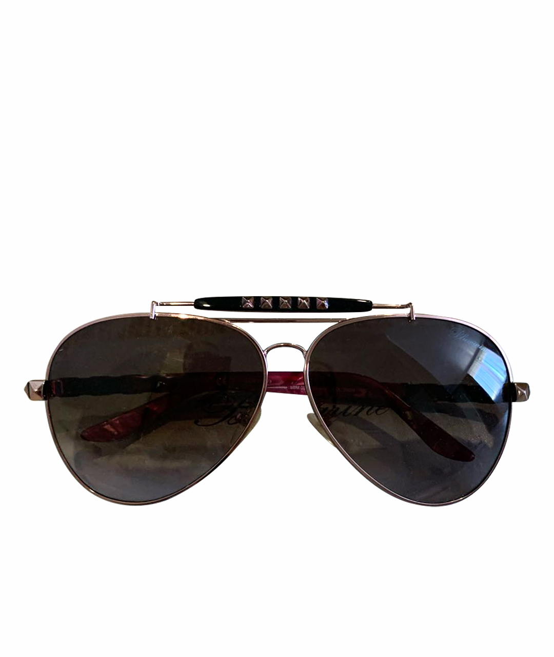 BLUMARINE Фиолетовые пластиковые солнцезащитные очки, фото 1