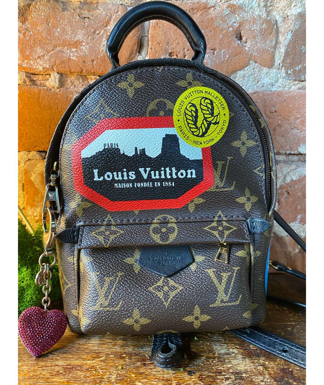 LOUIS VUITTON Коричневый кожаный рюкзак, фото 9