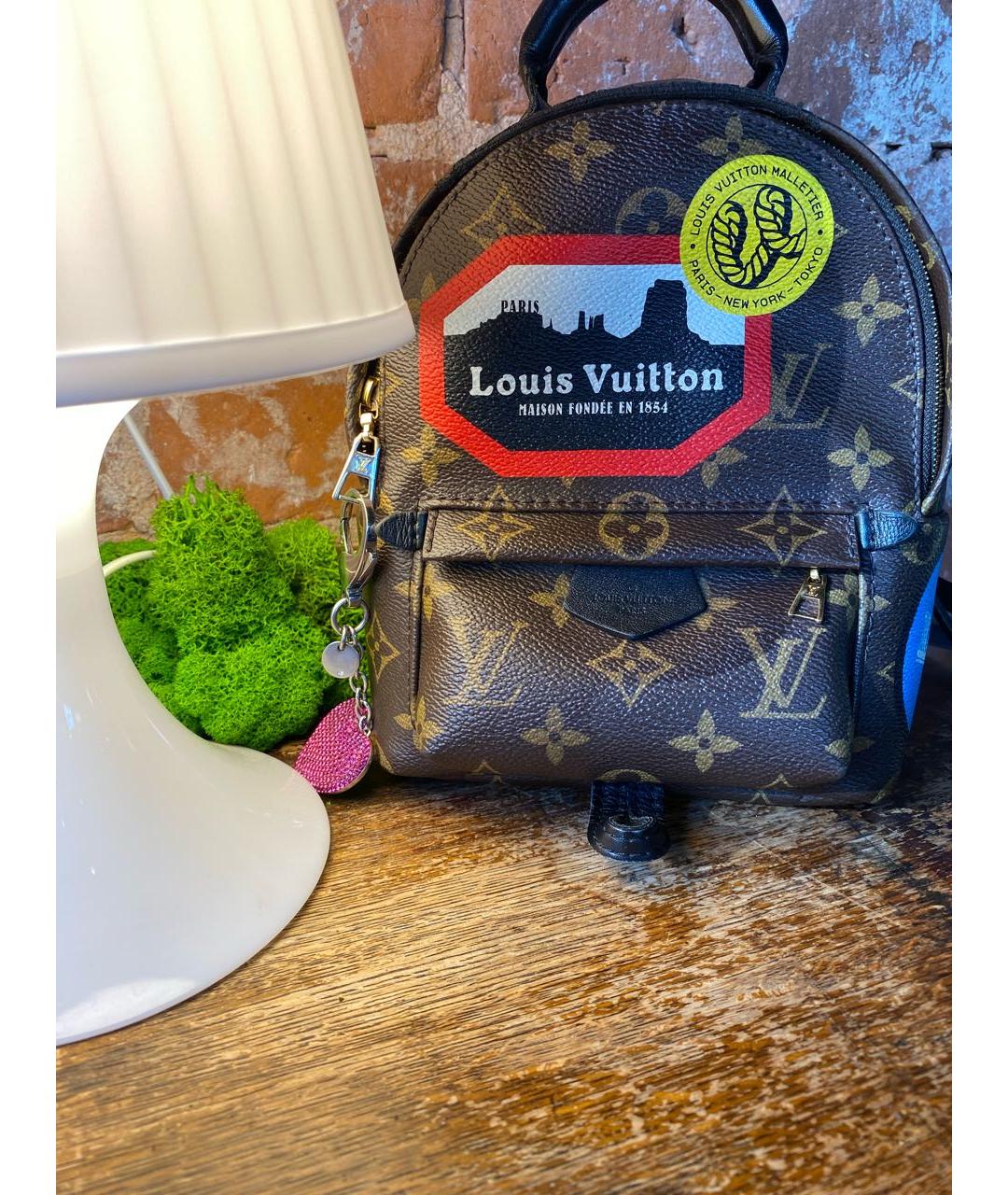 LOUIS VUITTON Коричневый кожаный рюкзак, фото 2