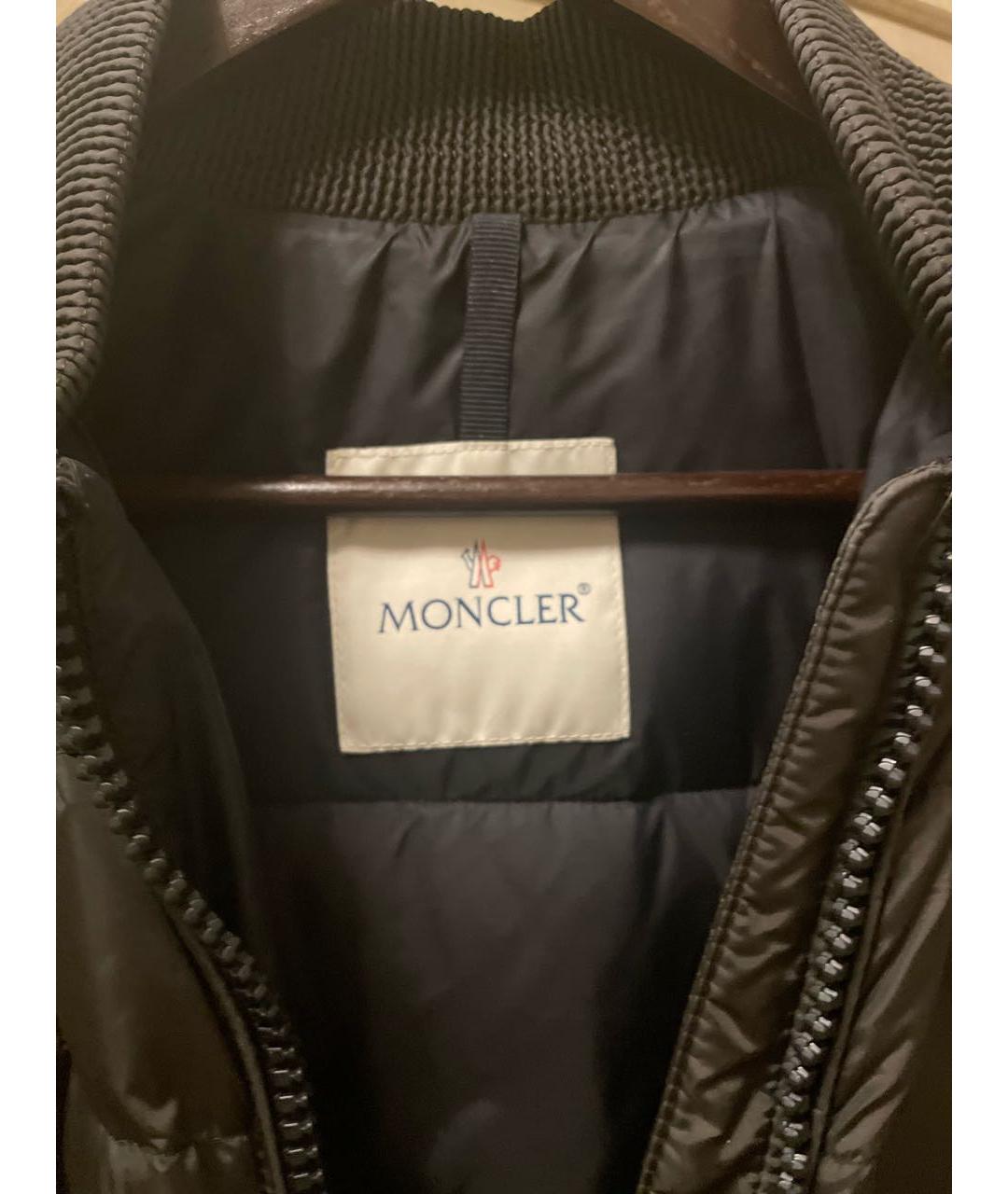 MONCLER Хаки полиамидовый пуховик, фото 3