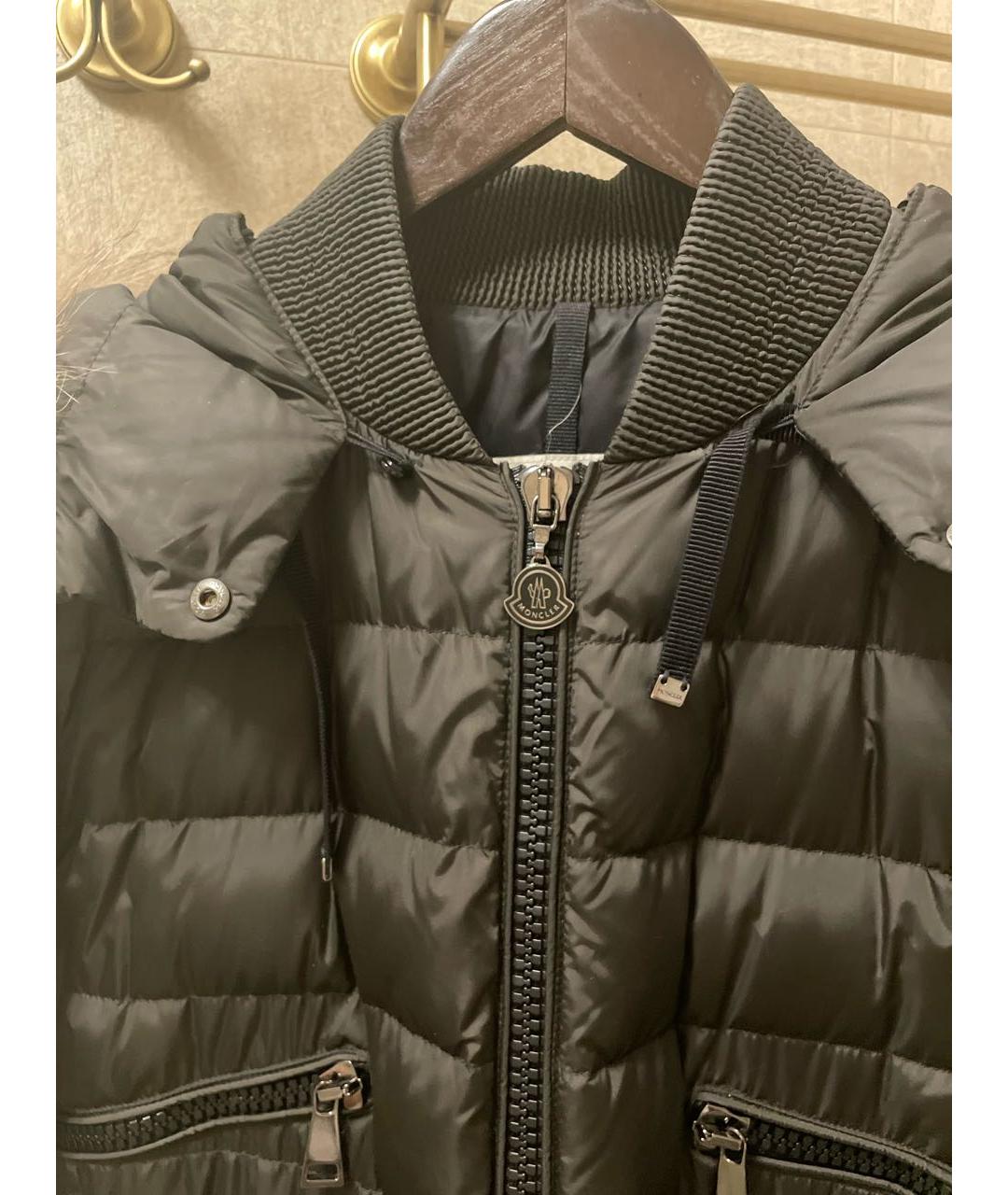 MONCLER Хаки полиамидовый пуховик, фото 4