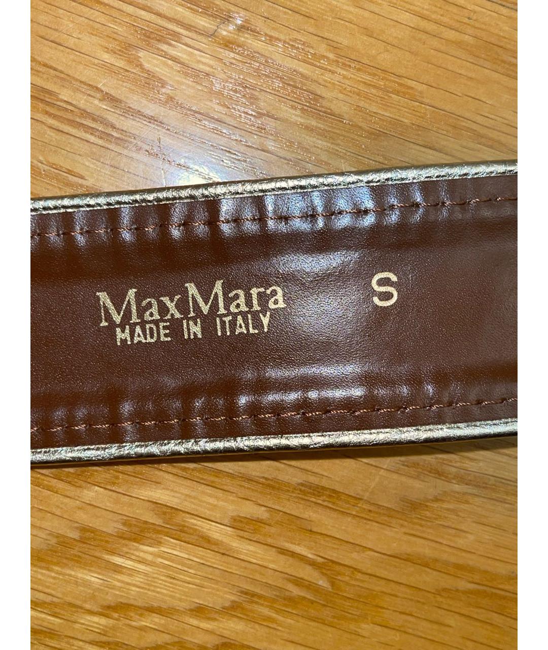 MAX MARA Коричневый кожаный ремень, фото 3