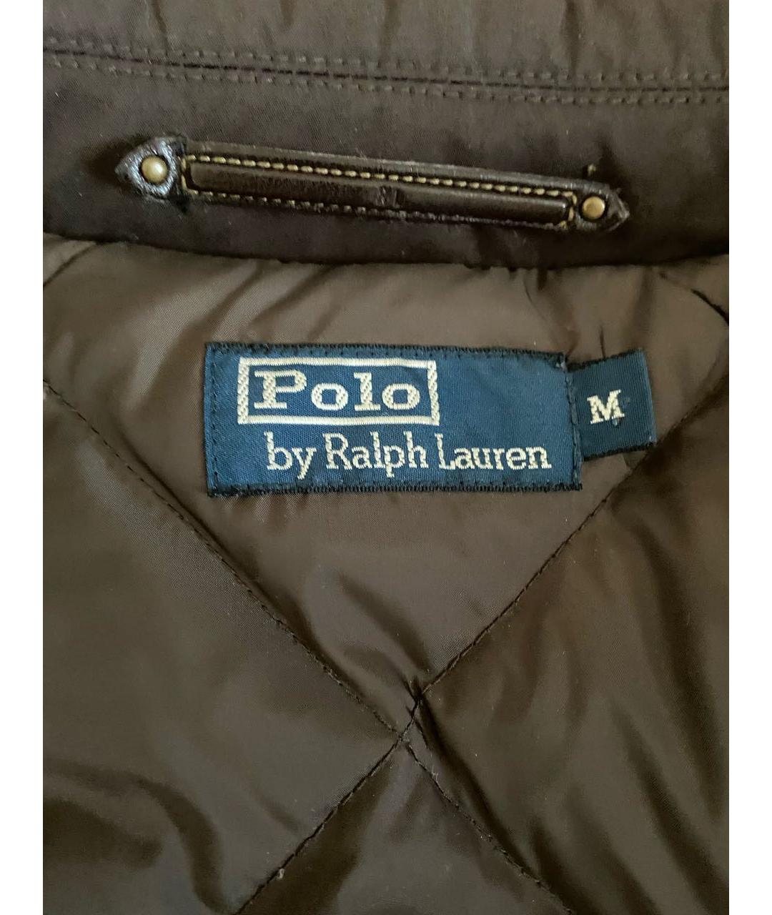 POLO RALPH LAUREN Коричневое полиэстеровое пальто, фото 3