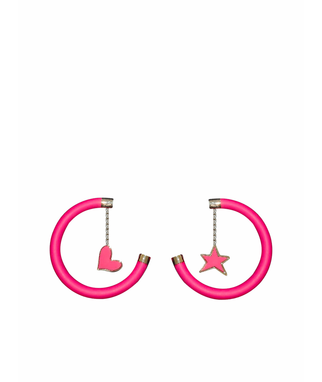 ELISABETTA FRANCHI Розовые металлические серьги, фото 1