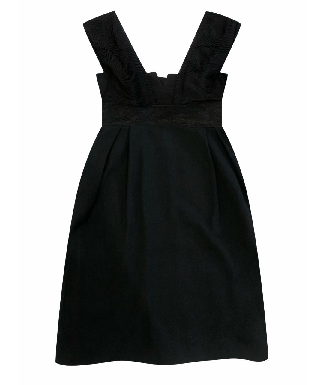 ALBERTA FERRETTI Черное шелковое платье, фото 1
