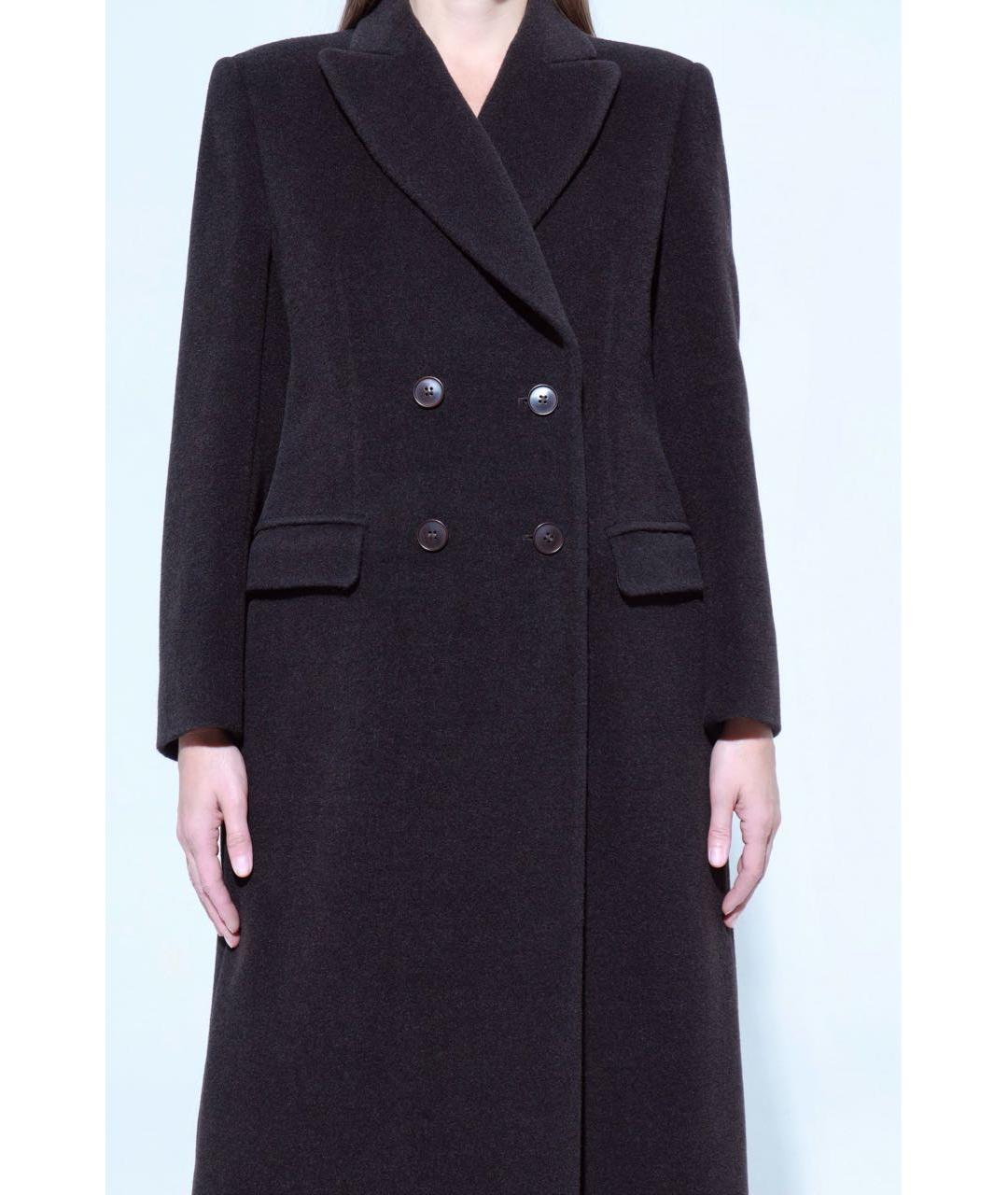 GIORGIO ARMANI Коричневое шерстяное пальто, фото 3