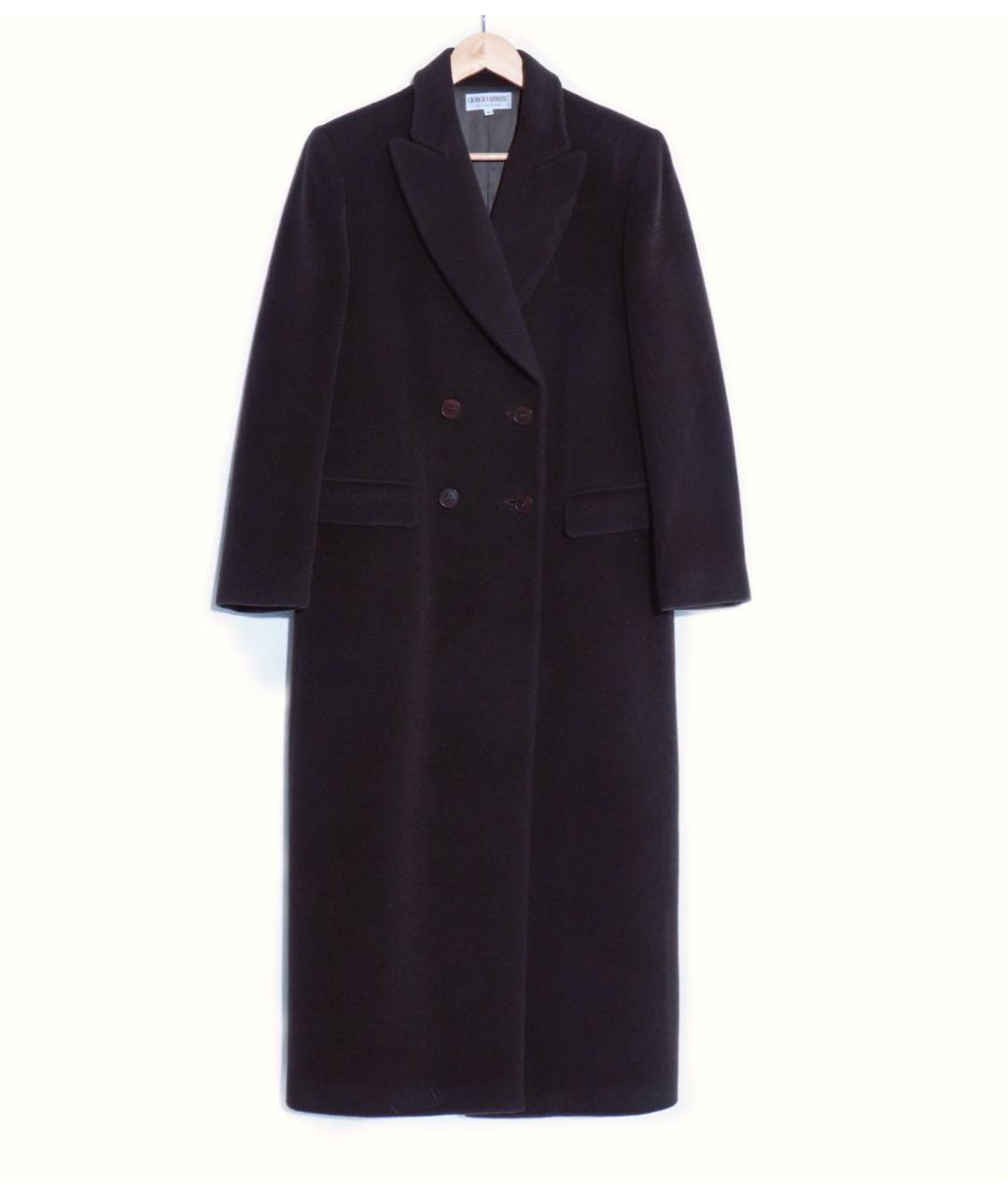 GIORGIO ARMANI Коричневое шерстяное пальто, фото 1