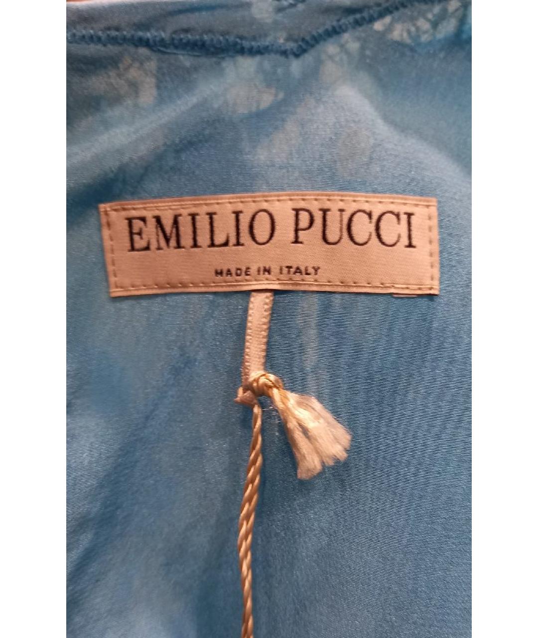 EMILIO PUCCI Голубой кружевной костюм с юбками, фото 5