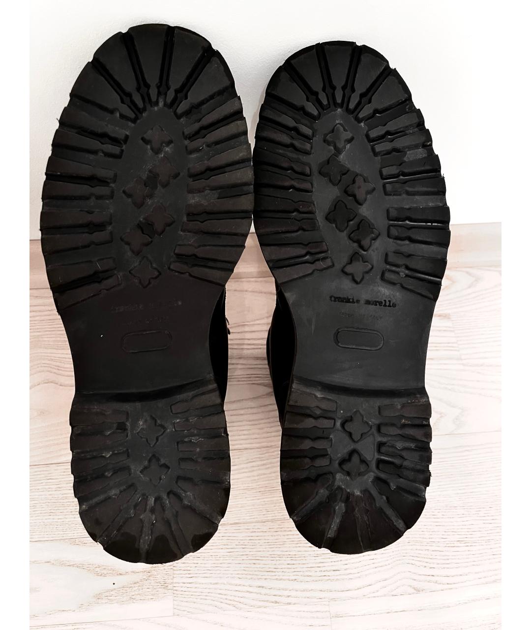 FRANKIE MORELLO Черные высокие ботинки из искусственной кожи, фото 5