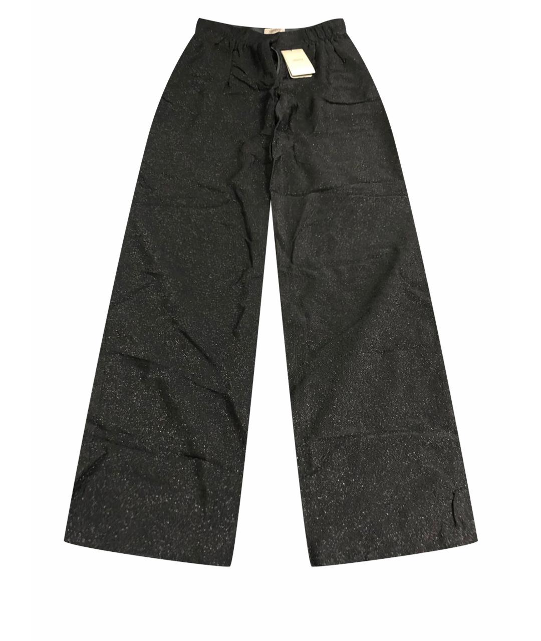 ARMANI COLLEZIONI Черные полиэстеровые брюки широкие, фото 1