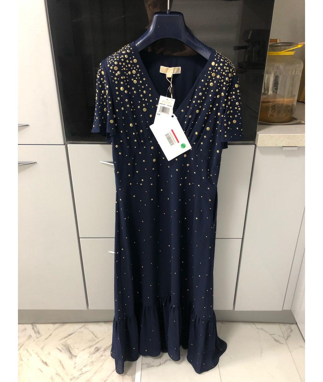 MICHAEL KORS Синее полиэстеровое вечернее платье, фото 5