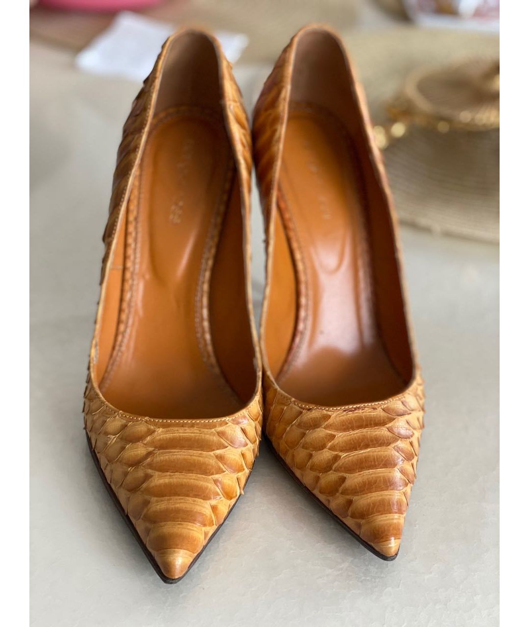 SERGIO ROSSI Оранжевое туфли из экзотической кожи, фото 2
