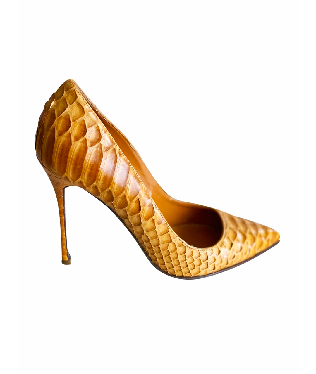 SERGIO ROSSI Оранжевое туфли из экзотической кожи, фото 1