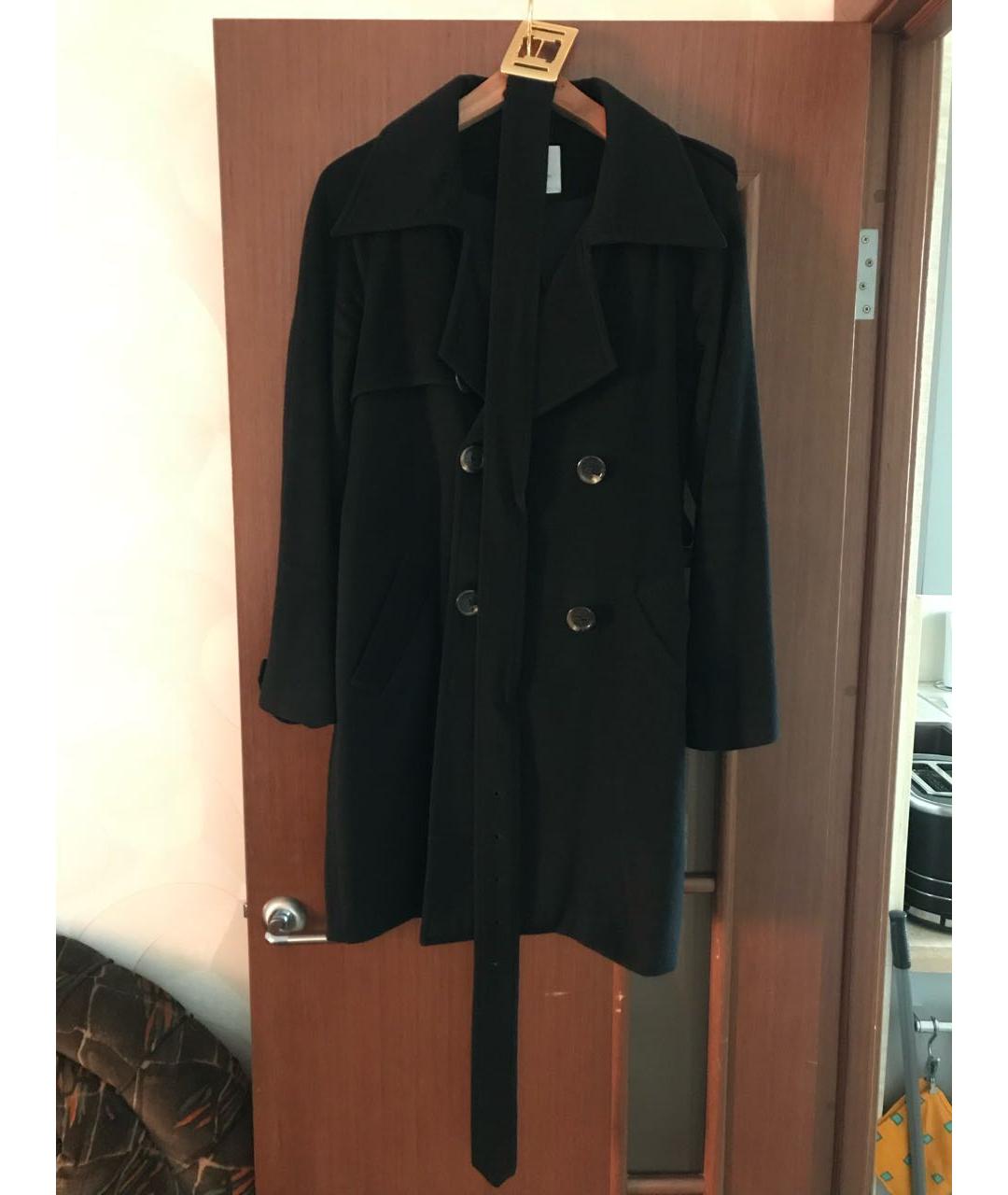 HALSTON HERITAGE Черное шерстяное пальто, фото 5