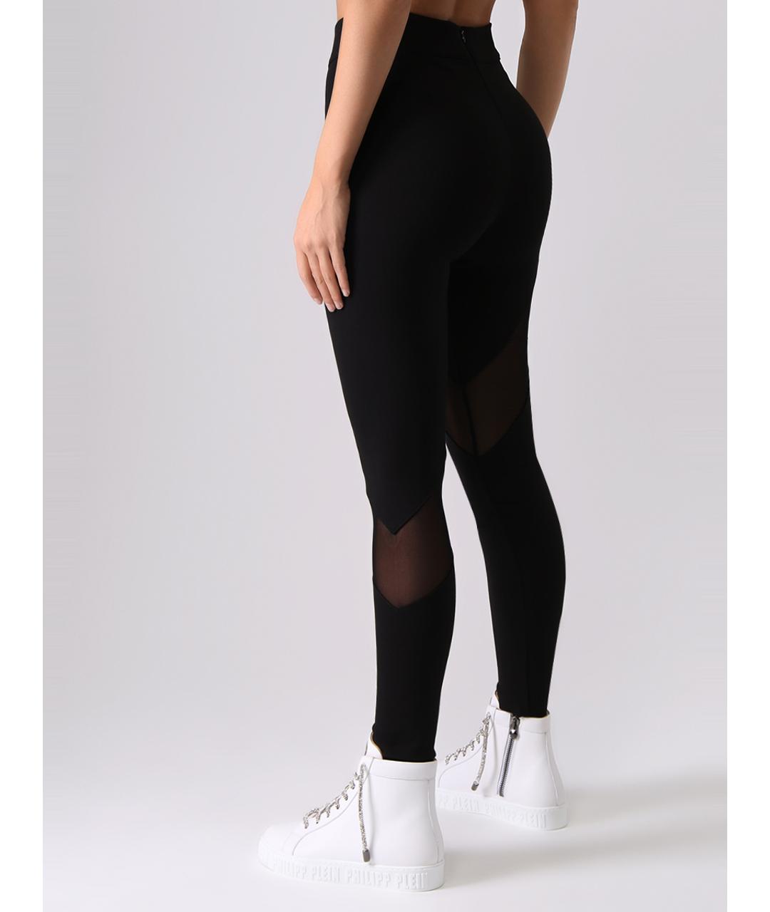 PHILIPP PLEIN Черные леггинсы и велосипедки, фото 3