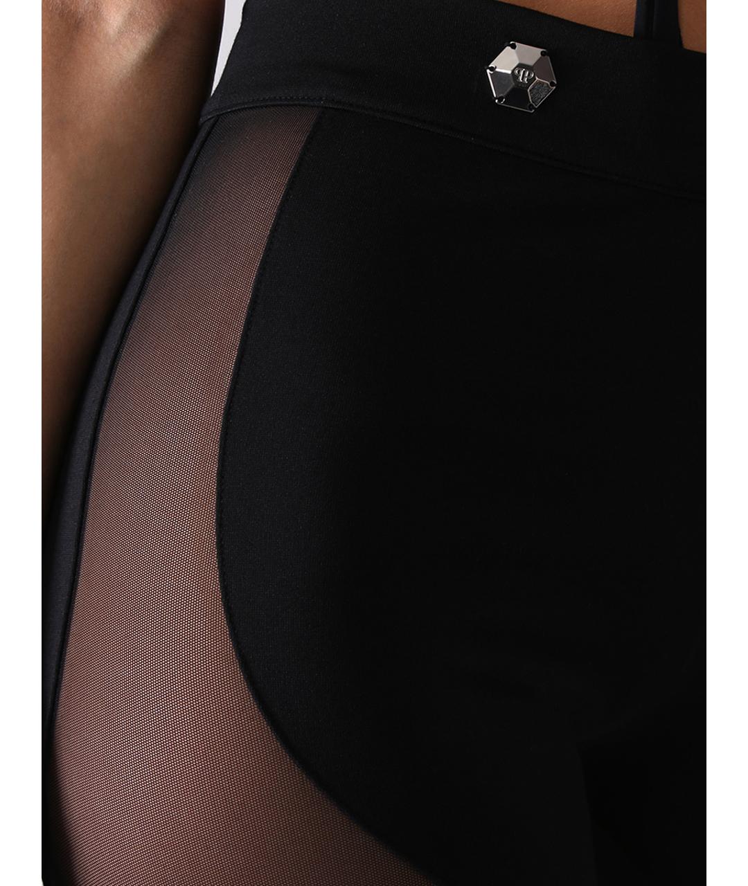 PHILIPP PLEIN Черные леггинсы и велосипедки, фото 4