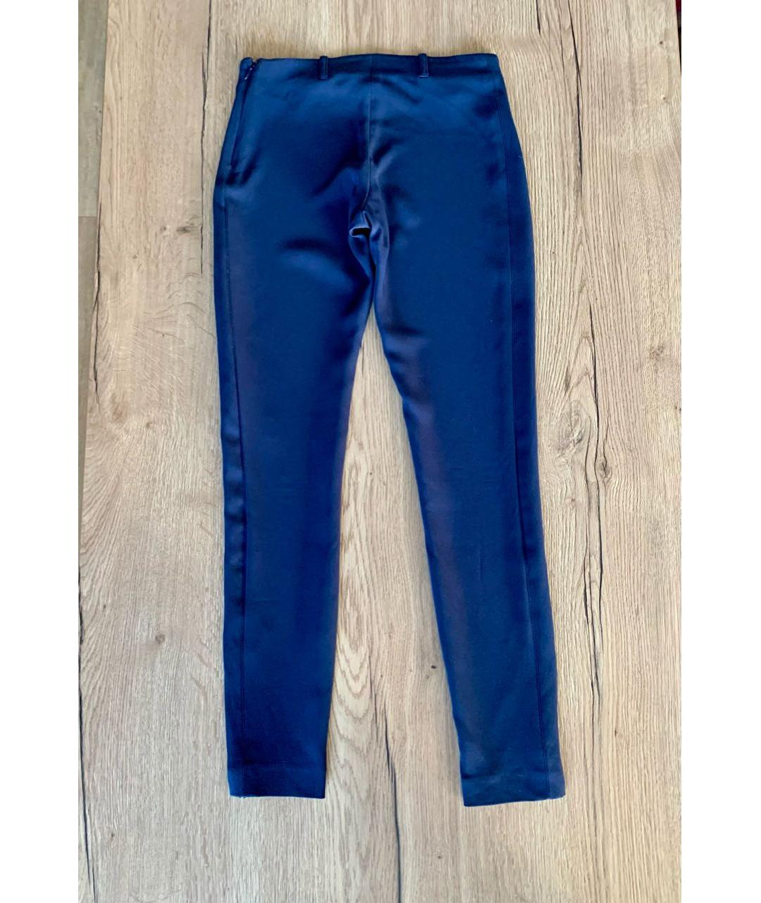 BALENCIAGA Синие полиэстеровые брюки узкие, фото 2