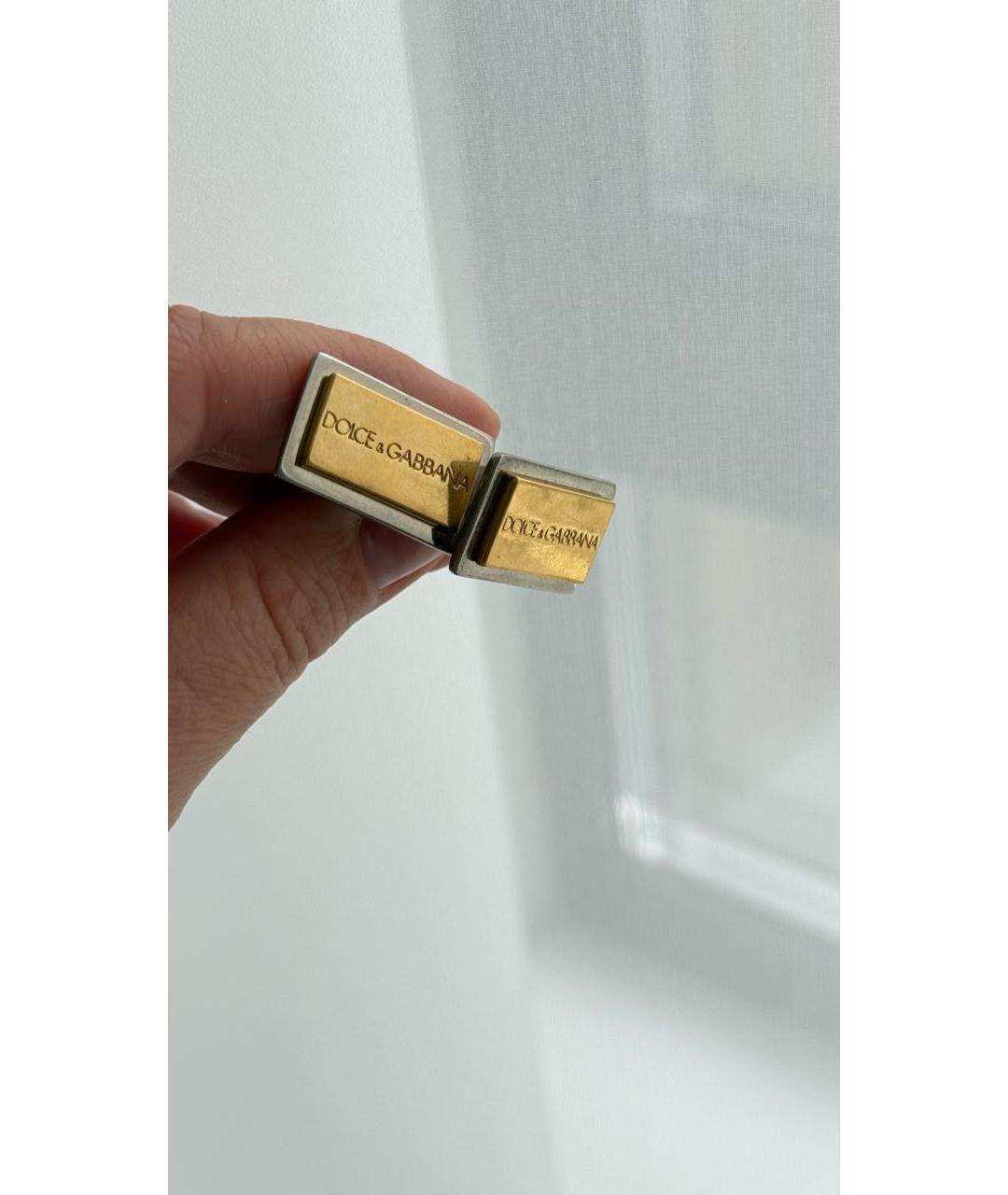 DOLCE&GABBANA Серые металлические запонки, фото 7