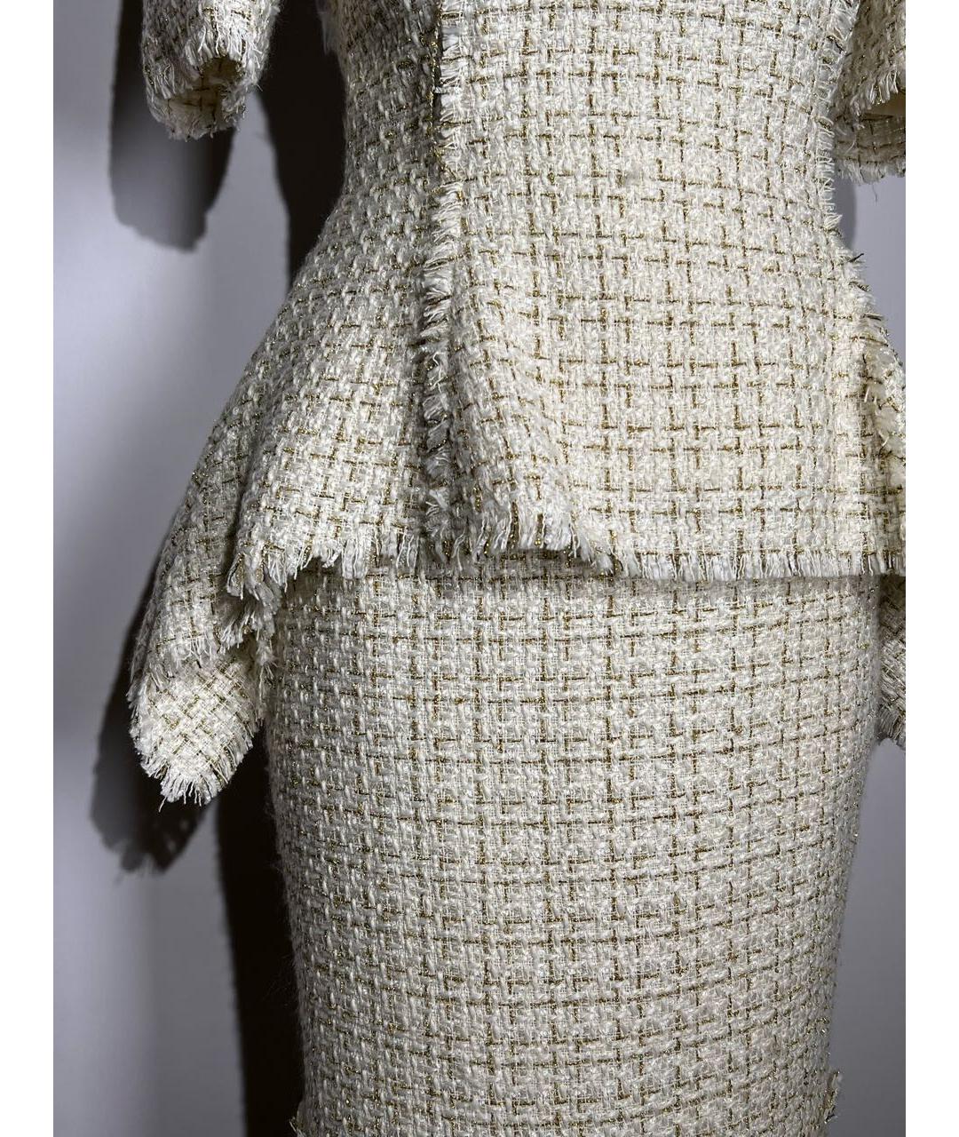 BADGLEY MISCHKA Бежевый полиэстеровый костюм с юбками, фото 6