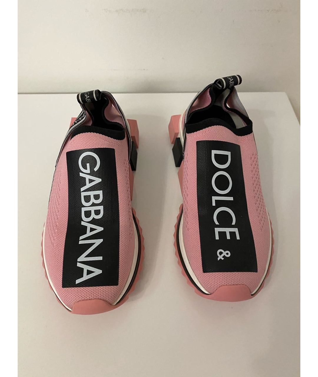 DOLCE&GABBANA Розовые синтетические кроссовки, фото 4