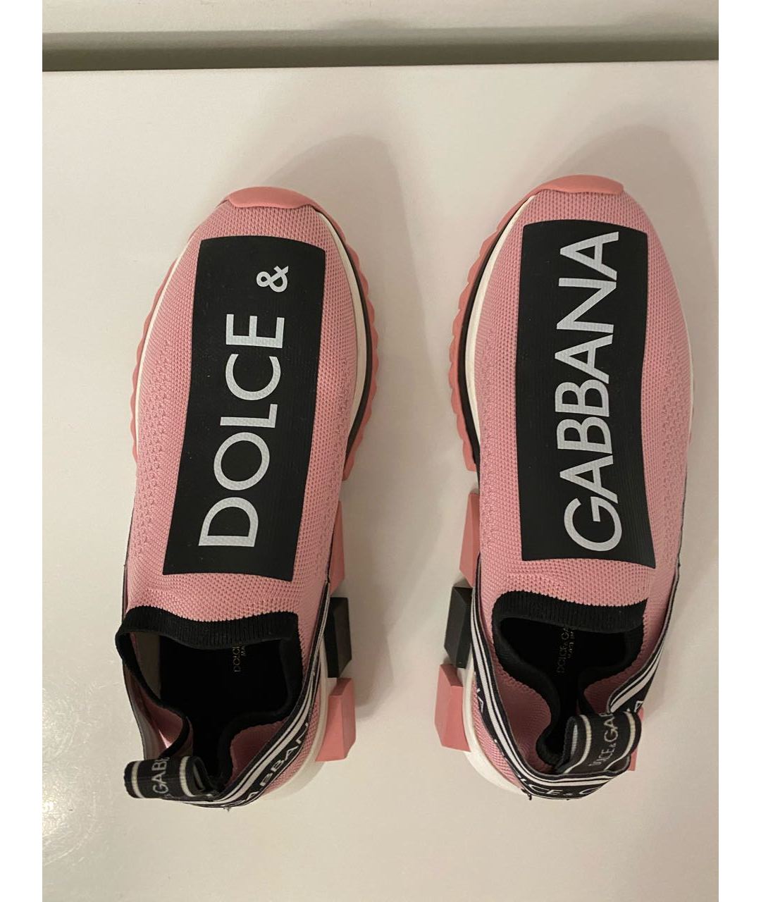 DOLCE&GABBANA Розовые синтетические кроссовки, фото 5