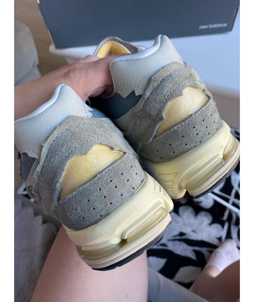 NEW BALANCE Серые замшевые низкие кроссовки / кеды, фото 2