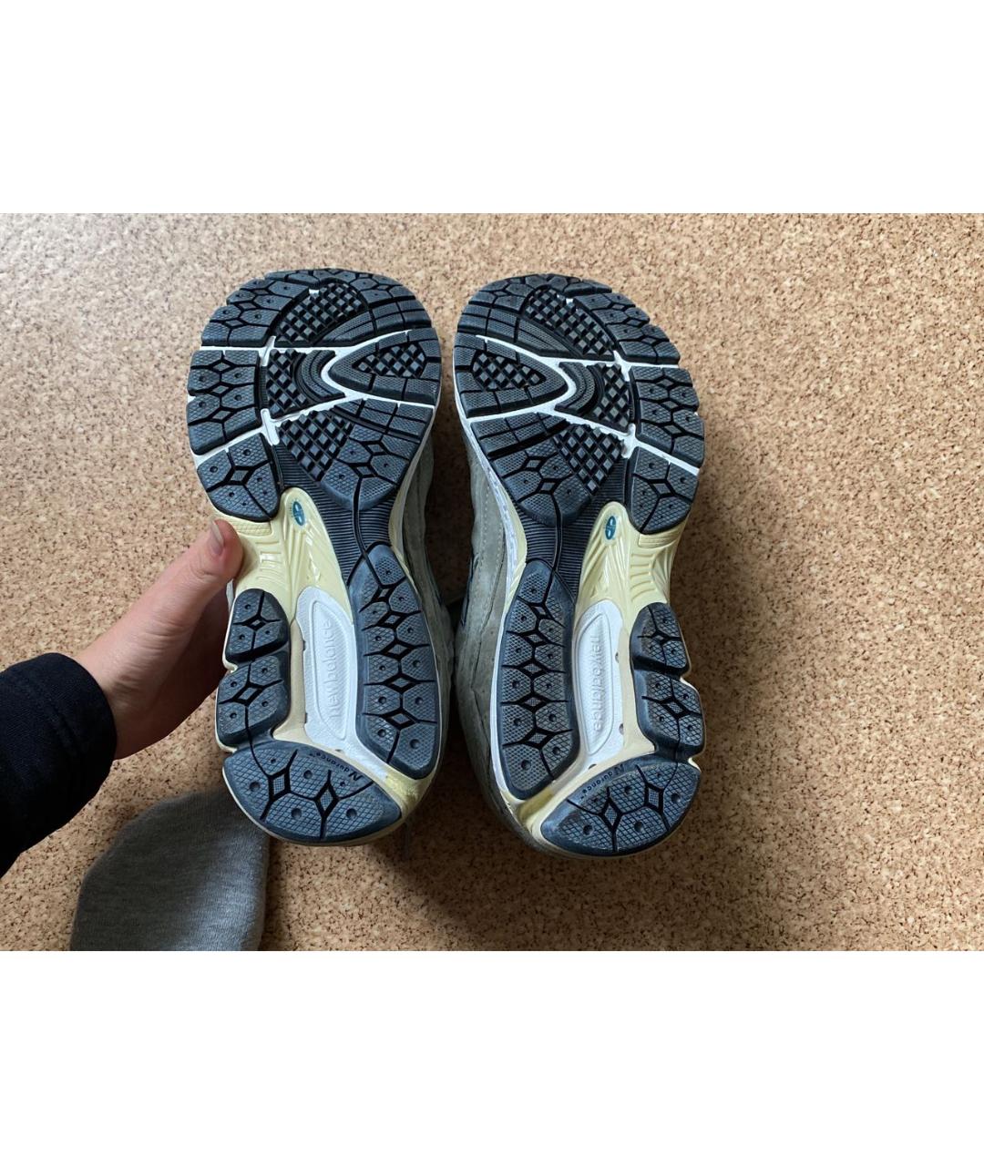 NEW BALANCE Серые замшевые низкие кроссовки / кеды, фото 7