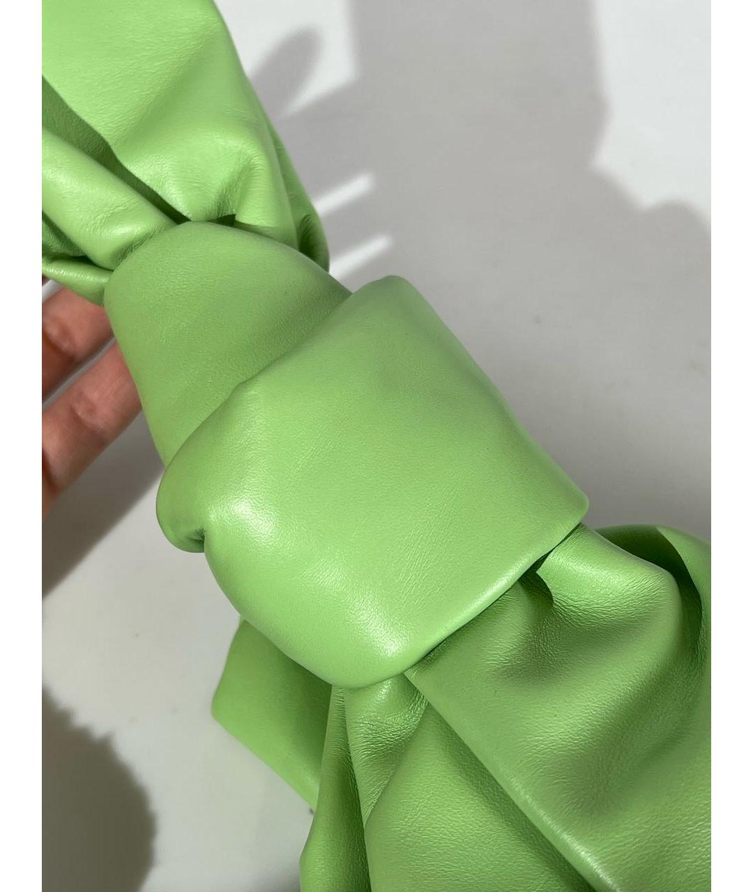 BOTTEGA VENETA Зеленая кожаная сумка с короткими ручками, фото 3