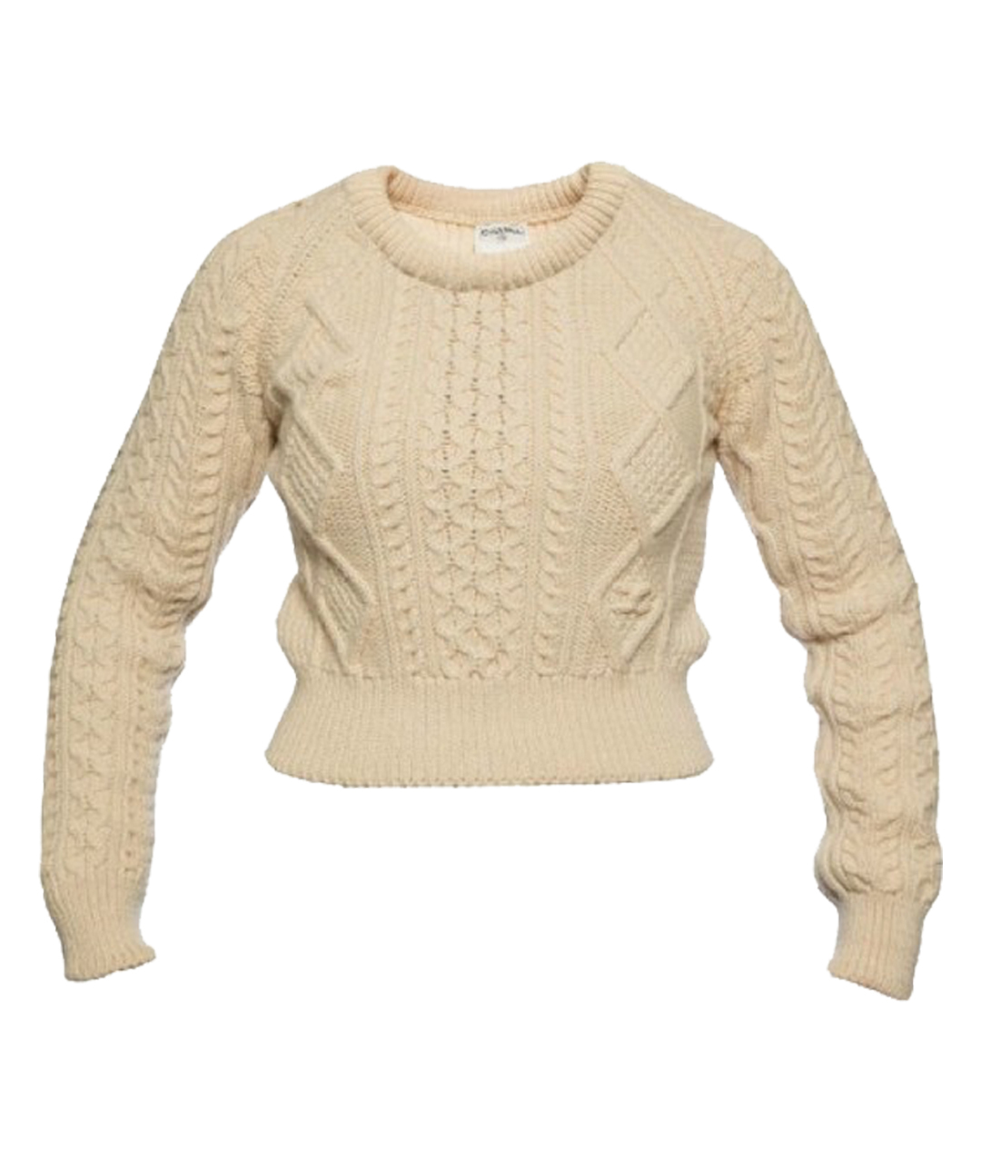 CHANEL PRE-OWNED Бежевый шерстяной джемпер / свитер, фото 1