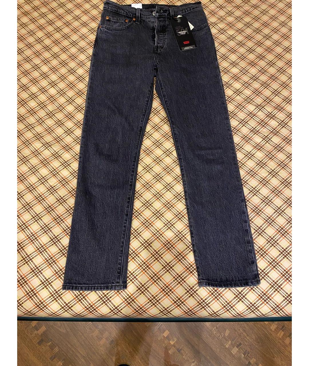LEVI'S Серые хлопковые прямые джинсы, фото 9