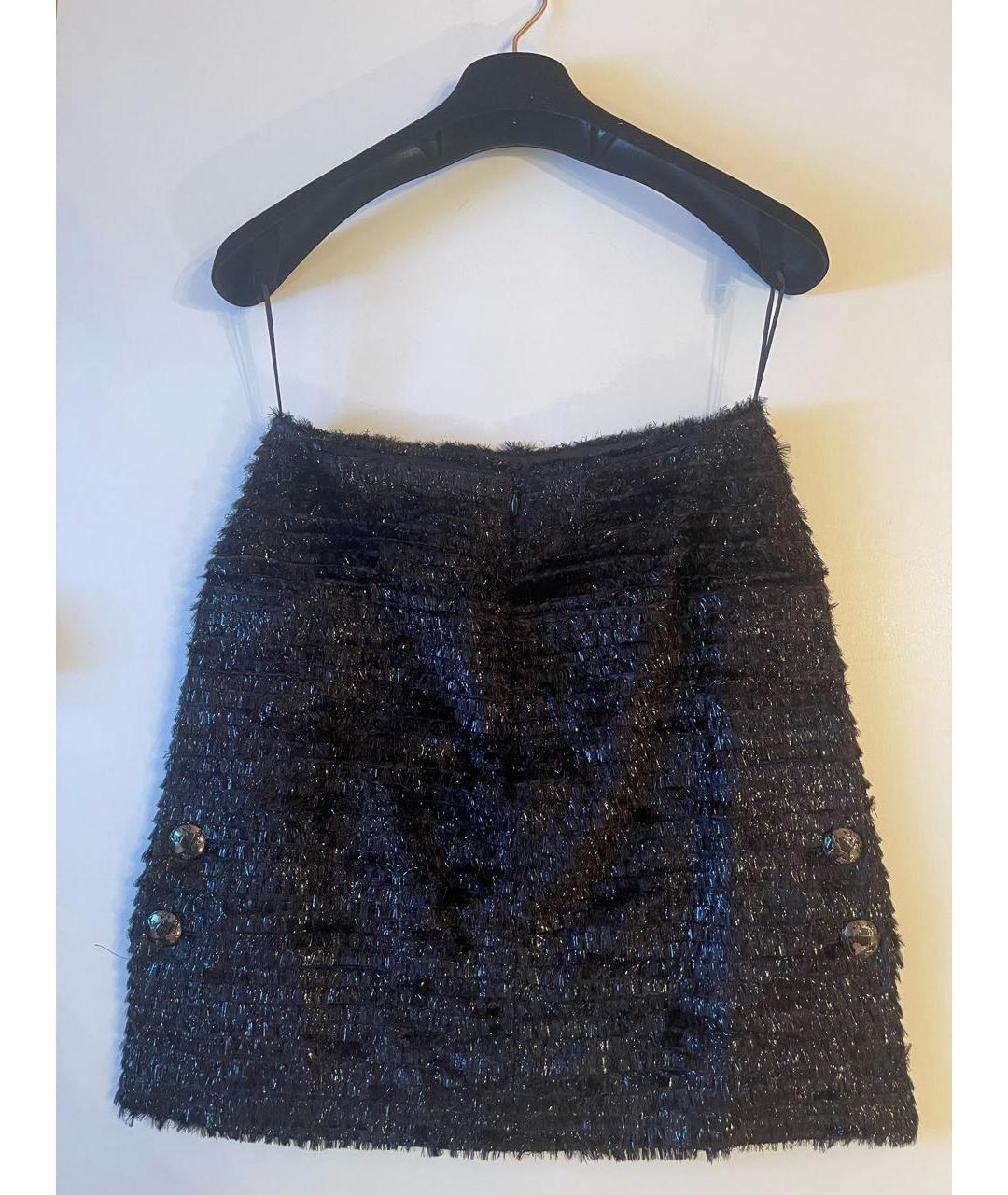 CHANEL PRE-OWNED Черная полиамидовая юбка мини, фото 2