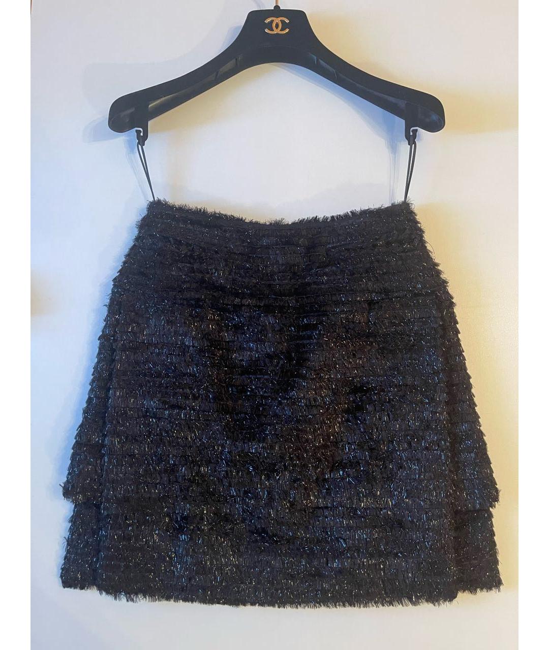 CHANEL PRE-OWNED Черная полиамидовая юбка мини, фото 5