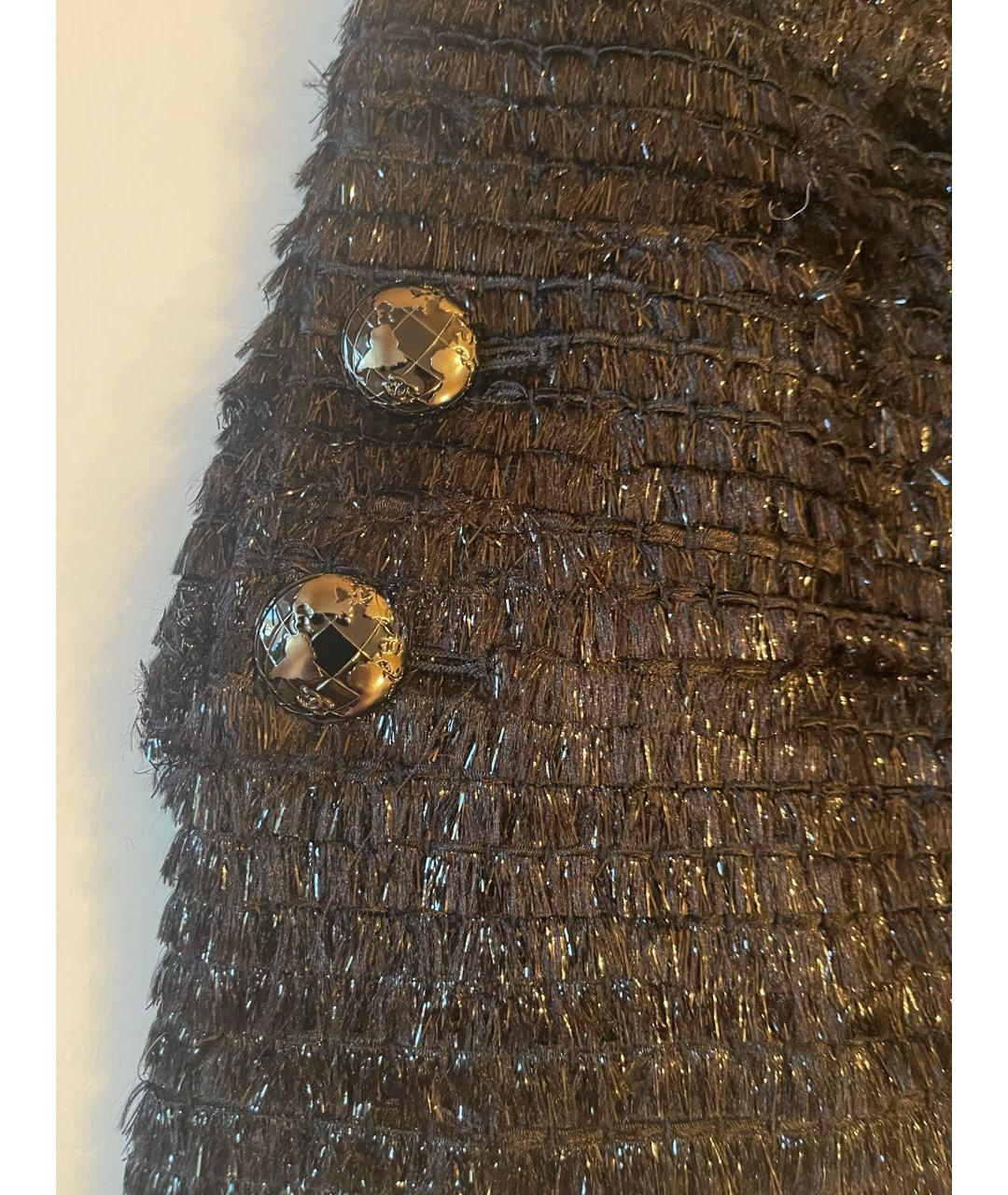 CHANEL PRE-OWNED Черная полиамидовая юбка мини, фото 4