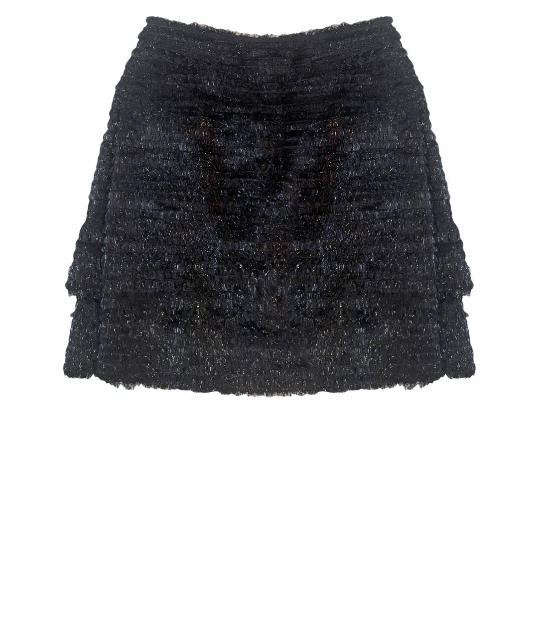 CHANEL PRE-OWNED Черная полиамидовая юбка мини, фото 1