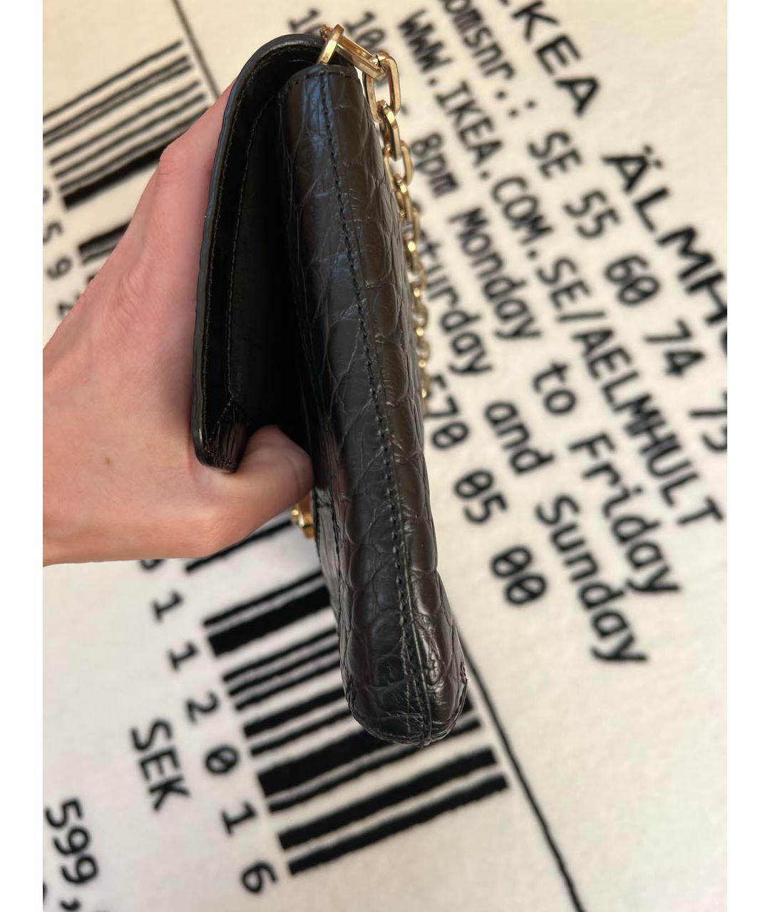 ANYA HINDMARCH Черная кожаная сумка с короткими ручками, фото 2