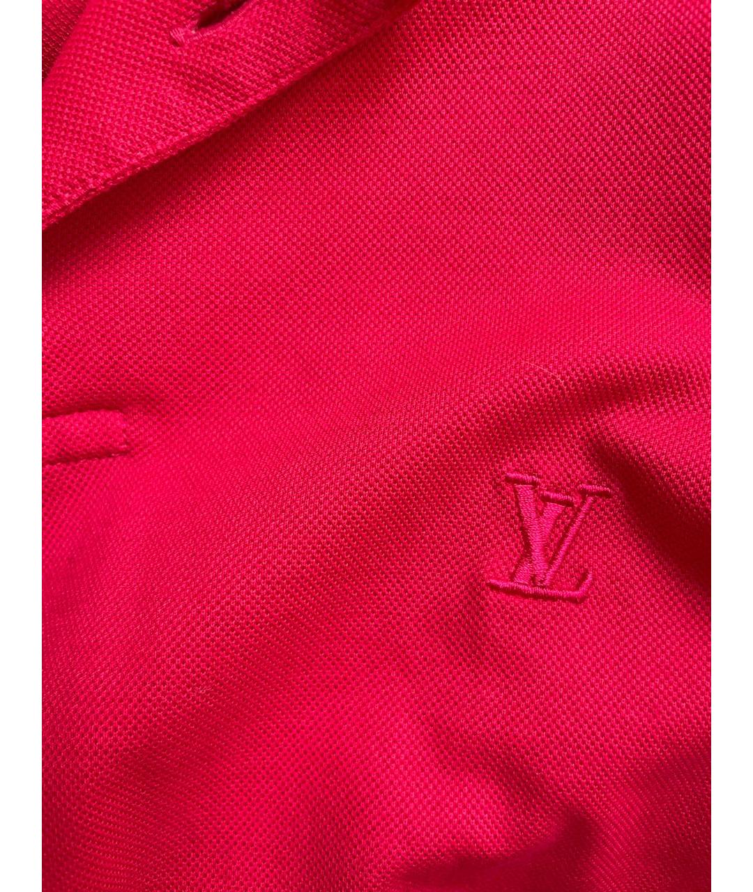 LOUIS VUITTON Розовое хлопковое поло с коротким рукавом, фото 4