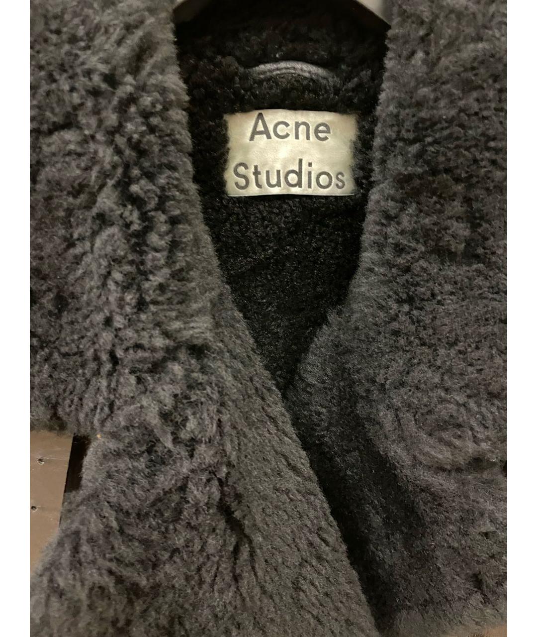 ACNE STUDIOS Черная меховая дубленка, фото 3