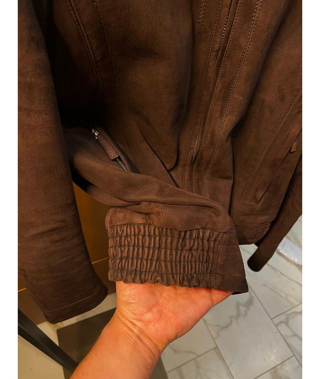 MASSIMO SFORZA Коричневая замшевая куртка, фото 8