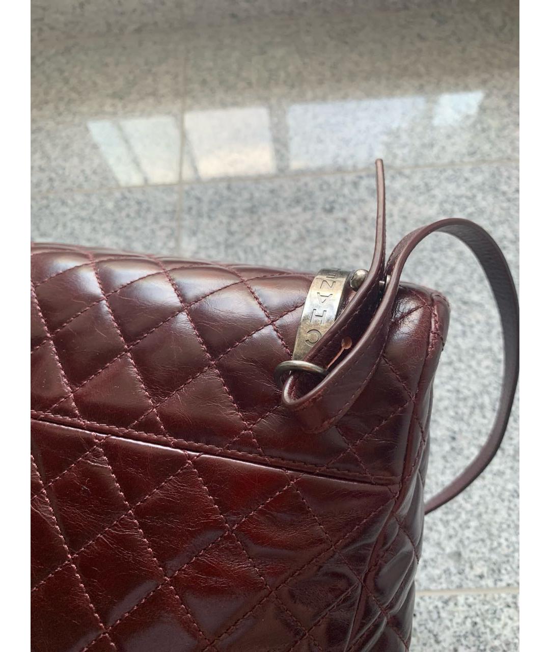 CHANEL PRE-OWNED Бордовый кожаный рюкзак, фото 6