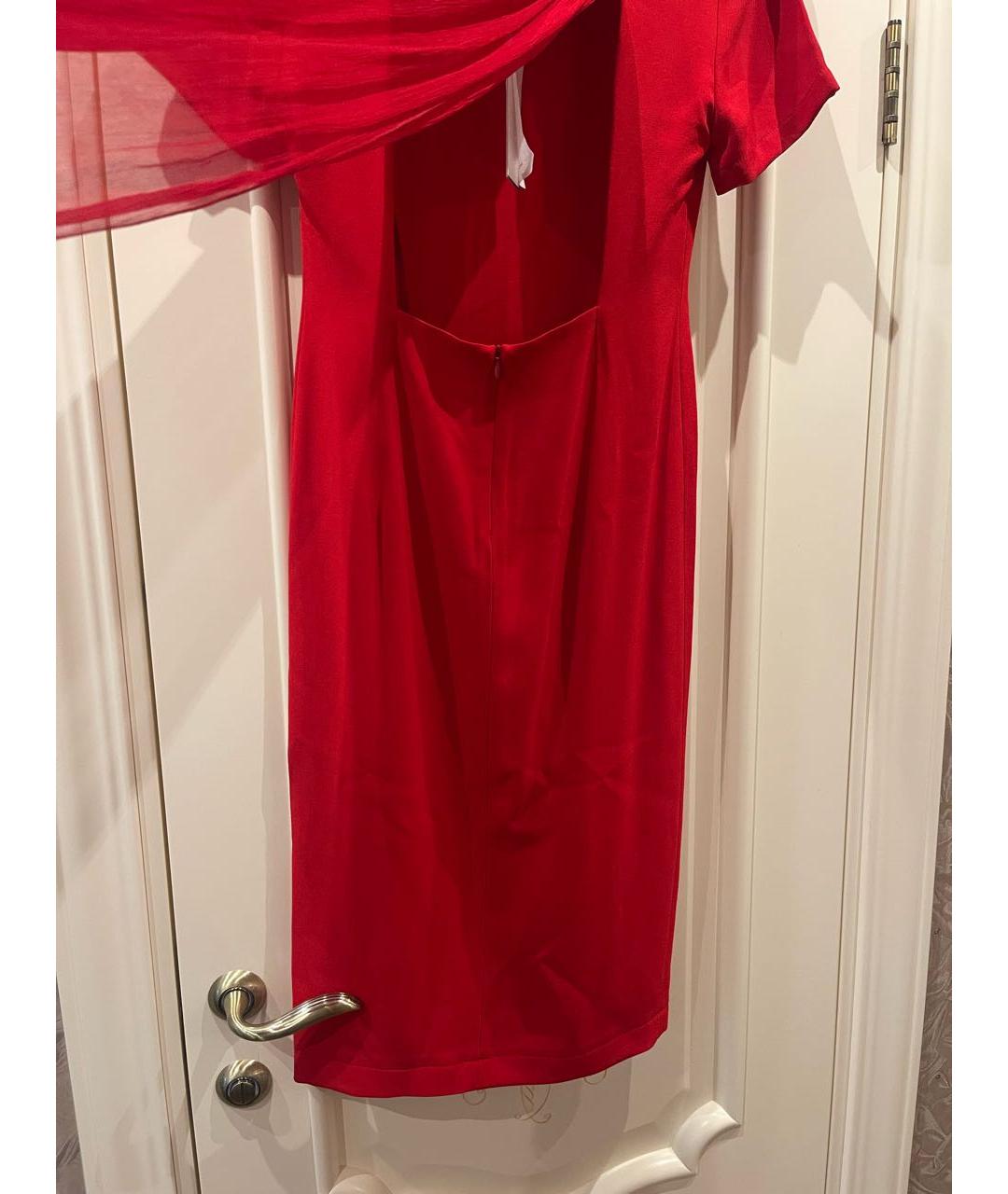 DANIELE CARLOTTA Красное ацетатное вечернее платье, фото 2