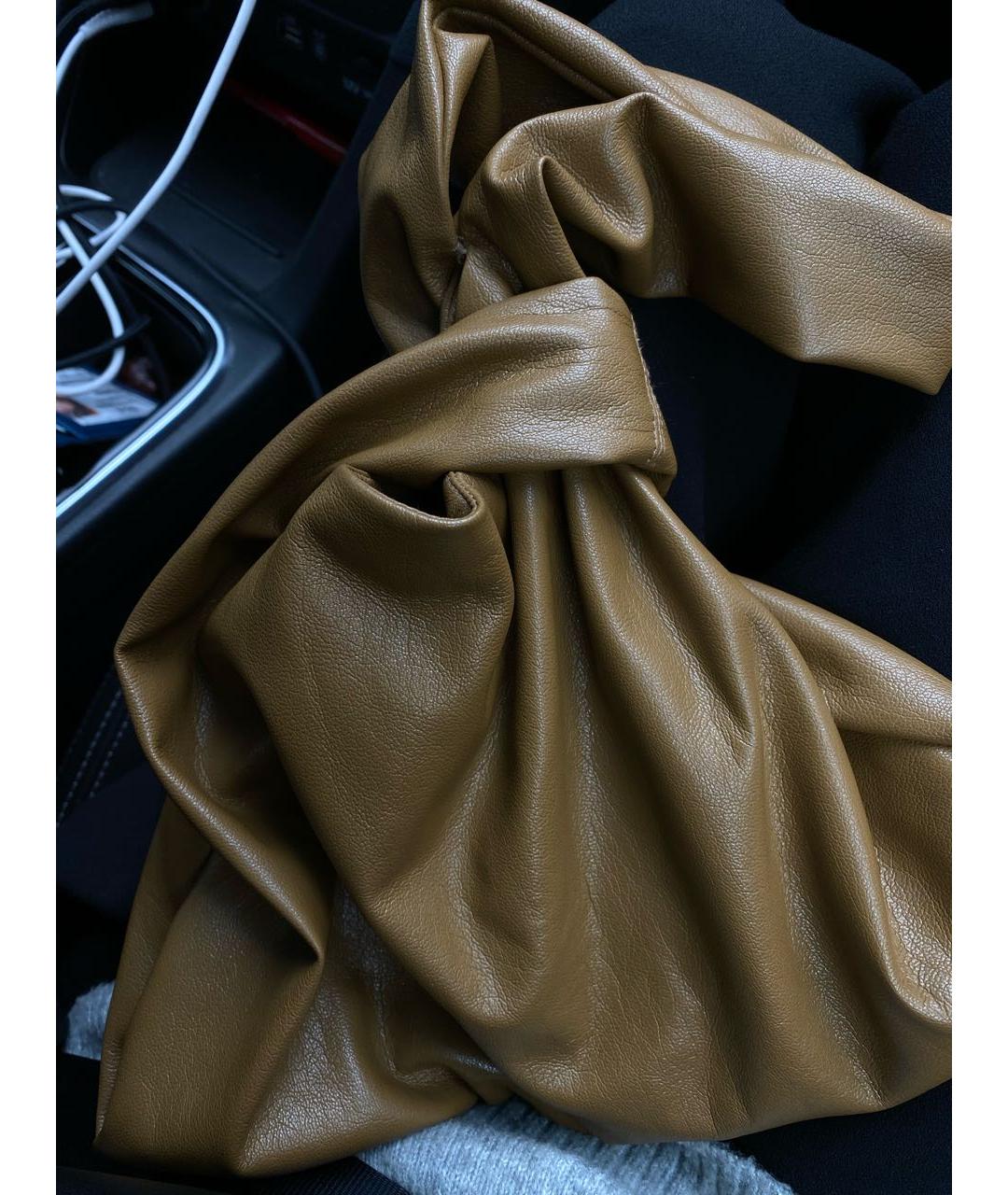 NANUSHKA Горчичная кожаная сумка тоут, фото 4