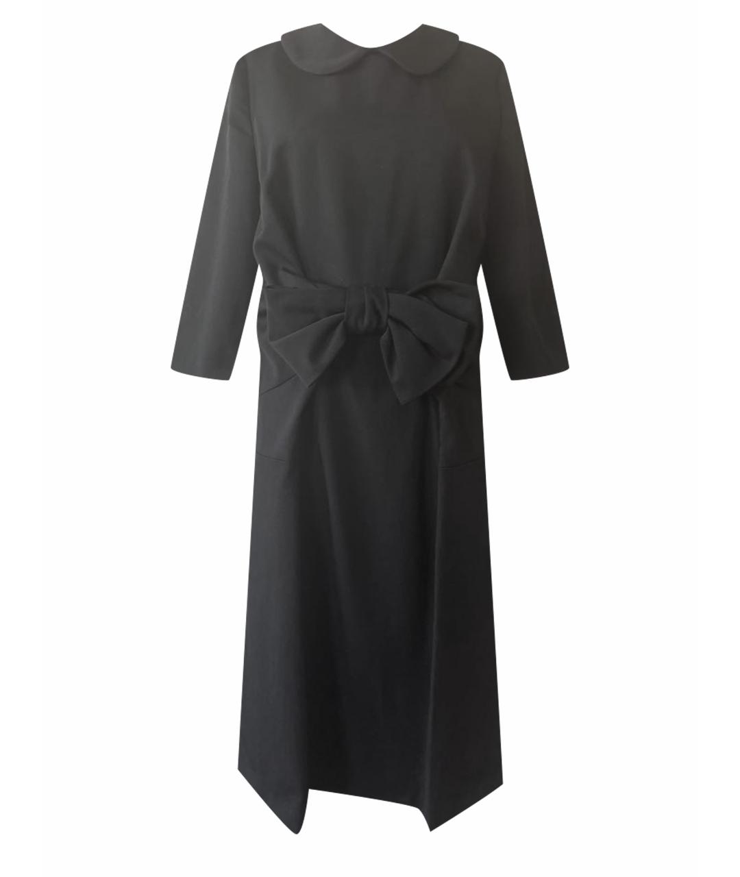 COMME DES GARÇONS Черное шерстяное повседневное платье, фото 1
