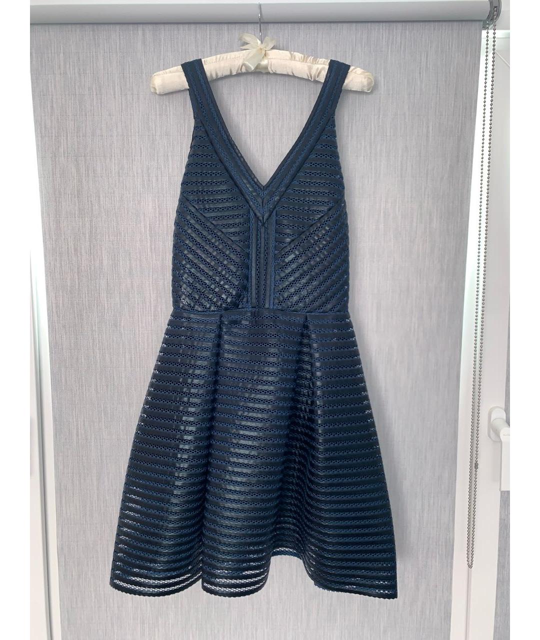 MAJE Темно-синее полиэстеровое коктейльное платье, фото 7