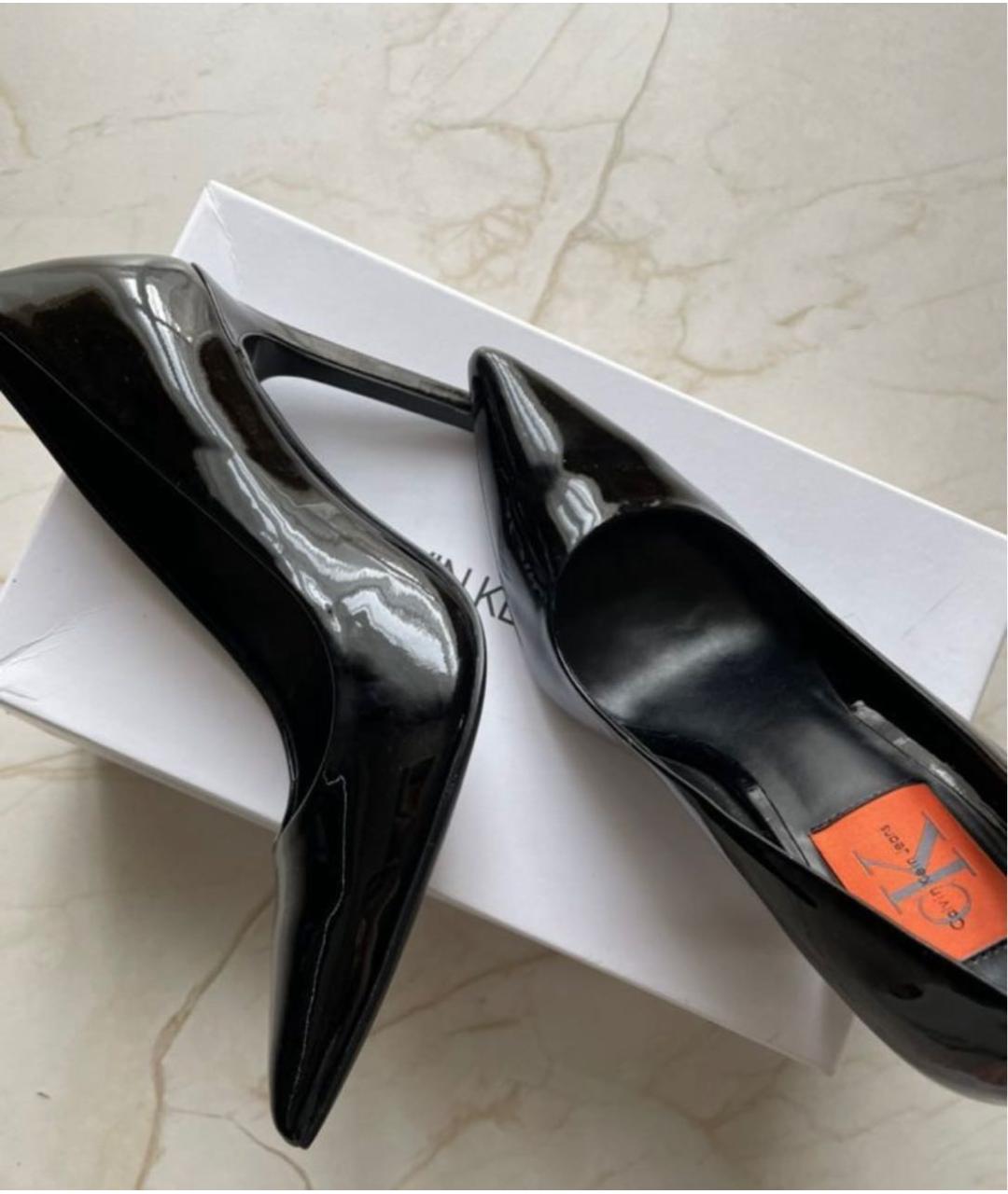 CALVIN KLEIN Черные туфли из лакированной кожи, фото 2