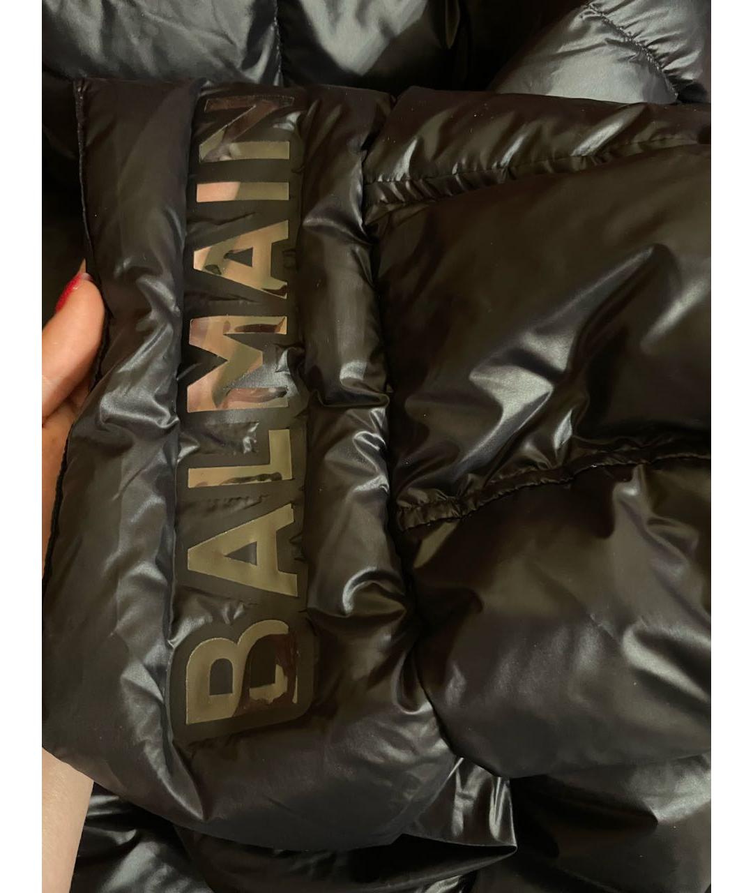 BALMAIN Черный пуховик, фото 4