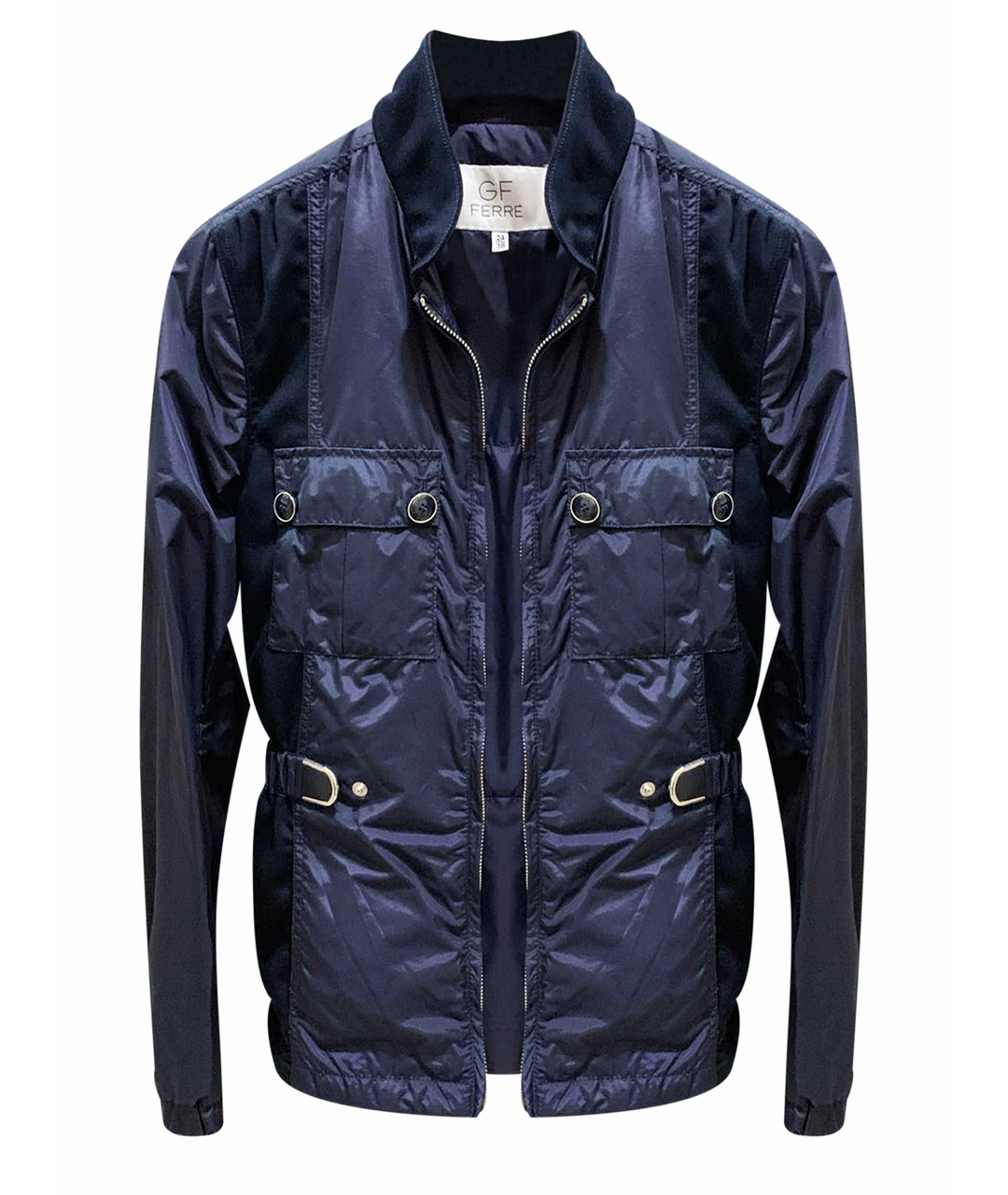 GIANFRANCO FERRE Темно-синяя полиамидовая куртка, фото 1