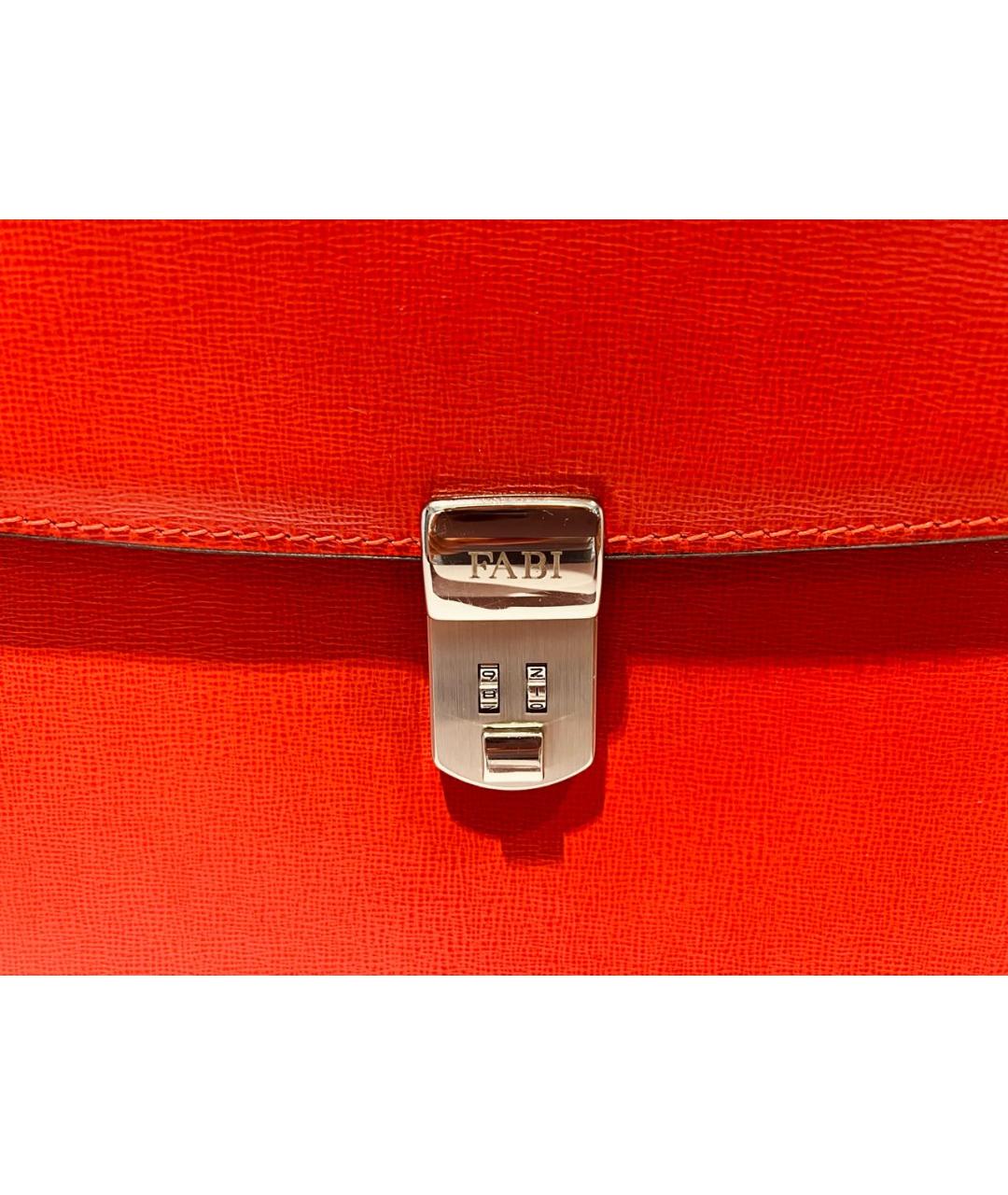 FABI Красная кожаная сумка с короткими ручками, фото 3