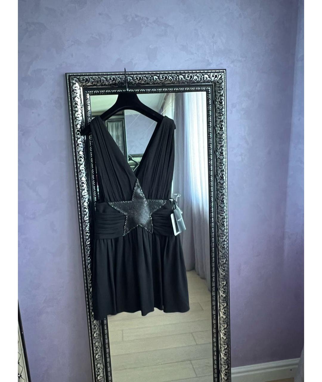 SAINT LAURENT Черное вискозное коктейльное платье, фото 5