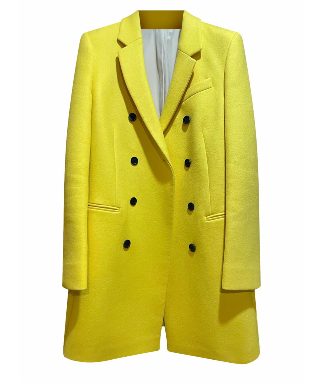BALENCIAGA Желтое шерстяное пальто, фото 1